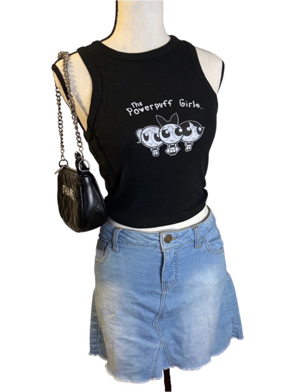 Old navy y2k Light wash denim mini skirt size 4